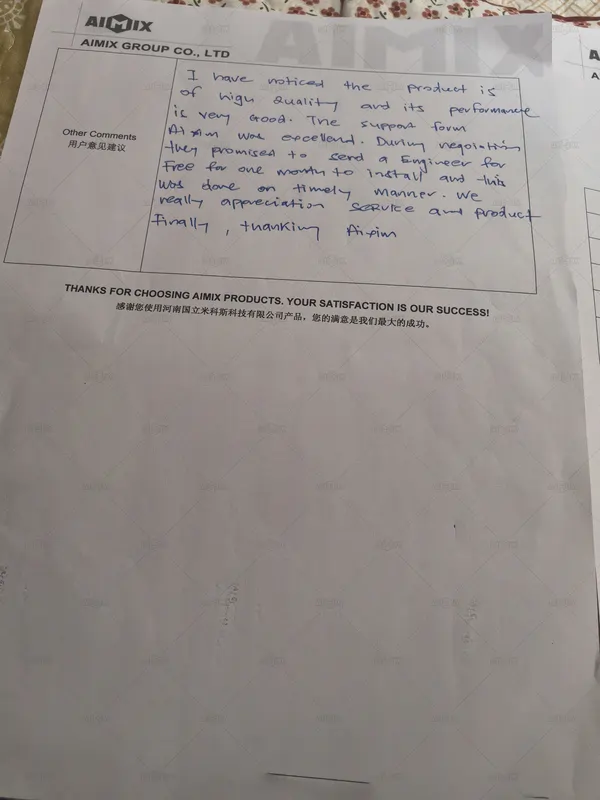 Comentarios sobre el servicio posventa de la planta mezcladora de tambor estacionaria de 40 t/h en Fiyi.