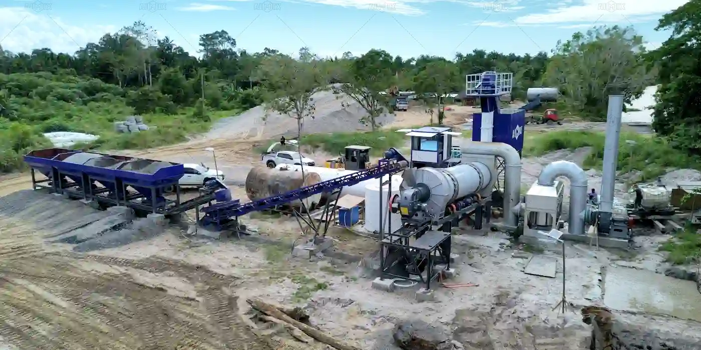 Planta mezcladora de tambor estacionaria de 80TPH en Mukah, Malasia