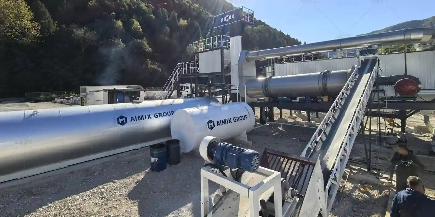Planta móvil de mezcla de tambores de 80 TPH en Sarajevo, Bosnia y Herzegovina