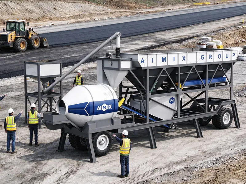 AJZY portable concrete mixer batching plant South Africa