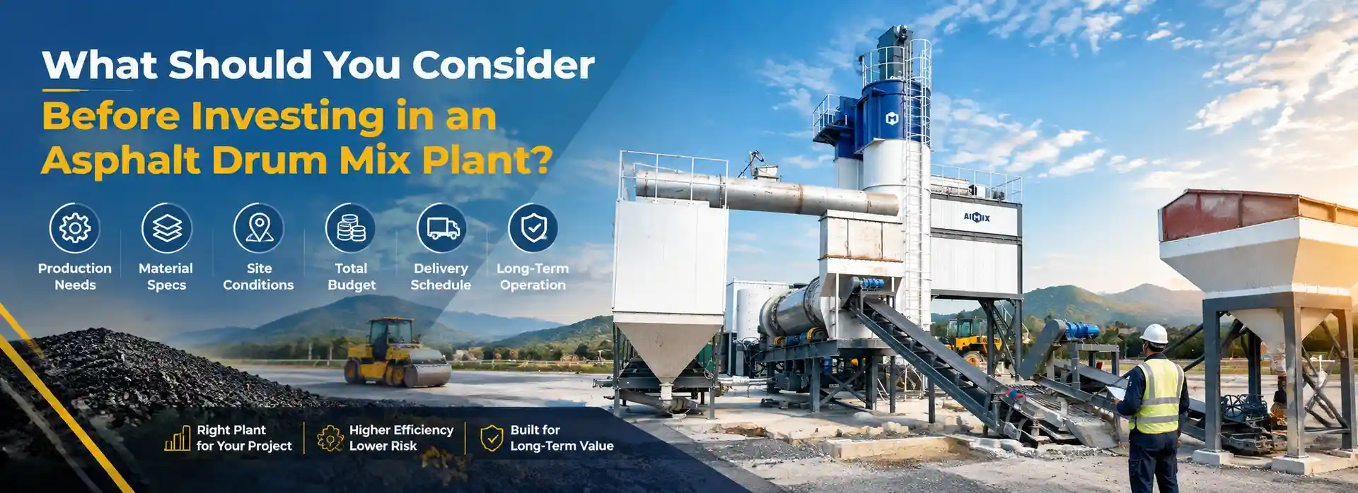 Qué considerar antes de invertir en una planta de mezcla de asfalto en tambor