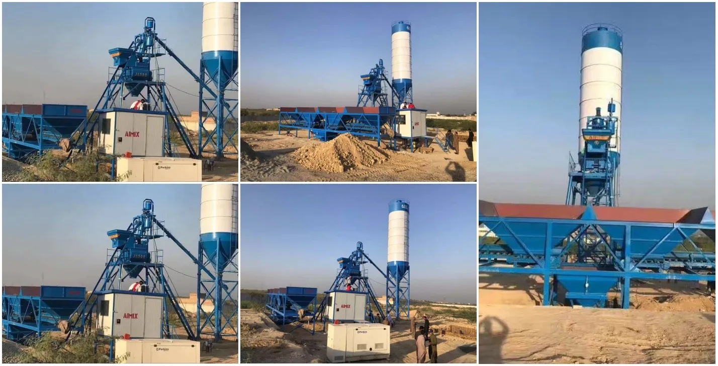 AJ-25 mini cement batching plant in Pakistan