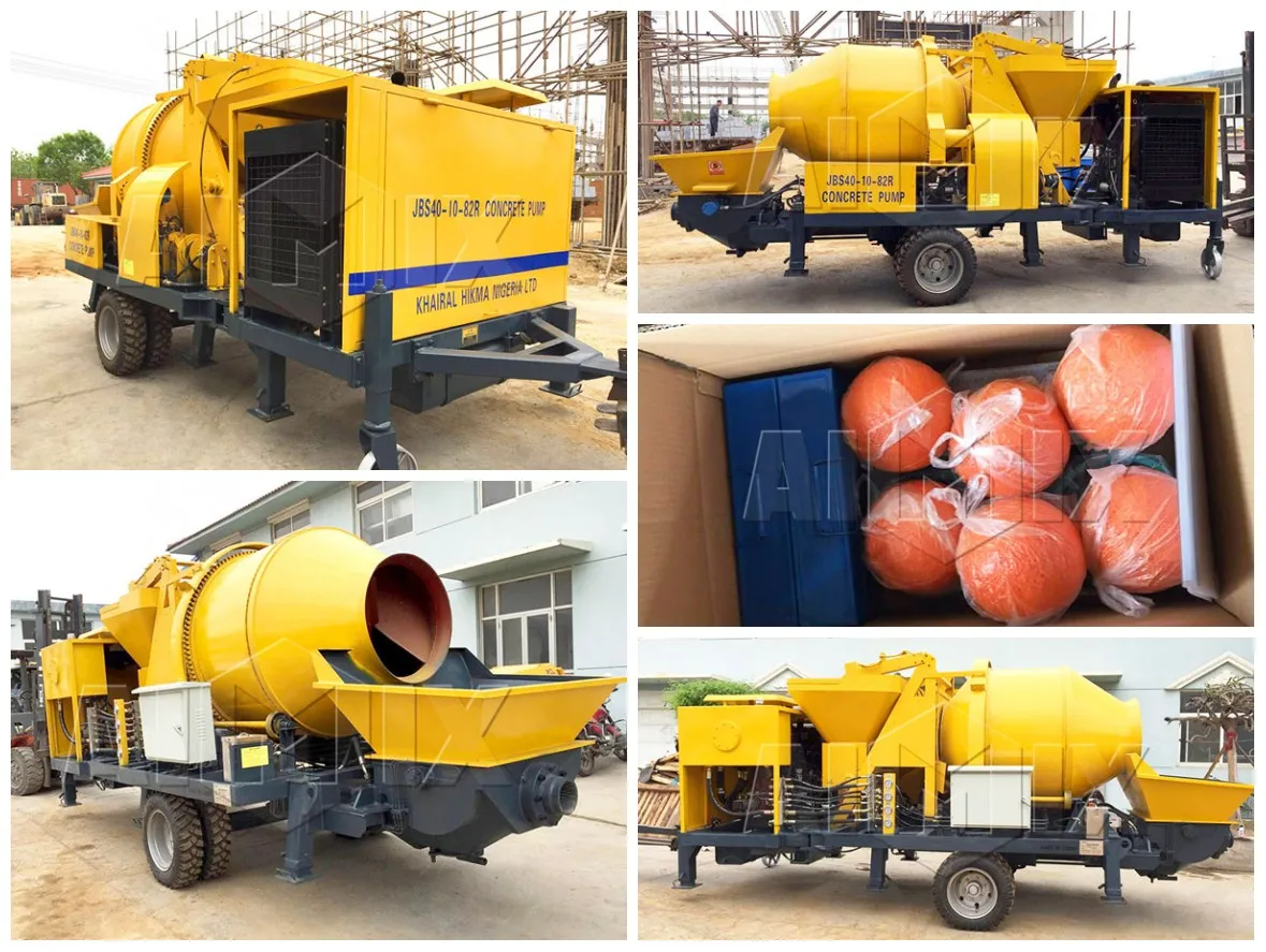 ABJZ40C Diesel Concrete Pump Mixer Was Sent To Nigeria
