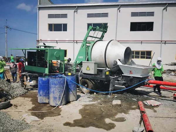 working site of diesel mixer pump