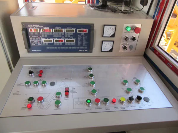 control panel of batch plant