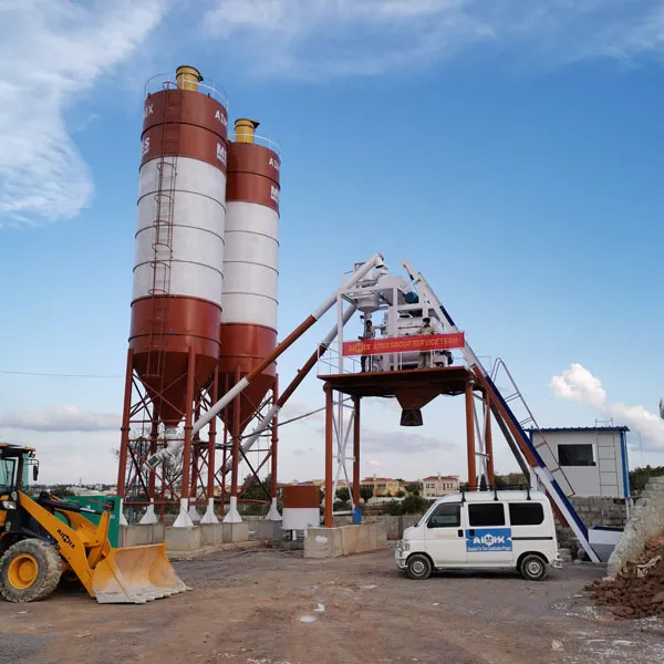 AJ-50 stationary concrete batch plant