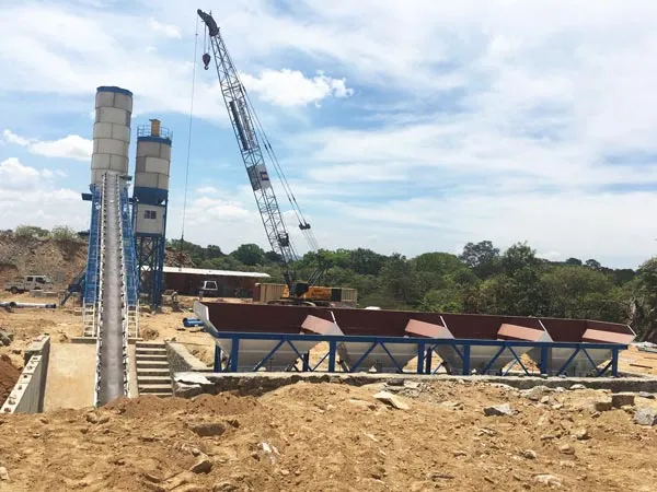AJ-60 belt type concrete plant Sri Lanka