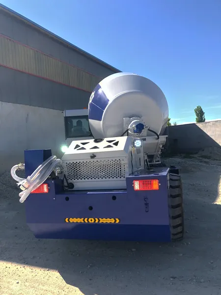 back of self-loading mixer