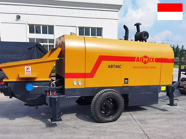 ABT40C diesel engine concrete pump to Indonesia