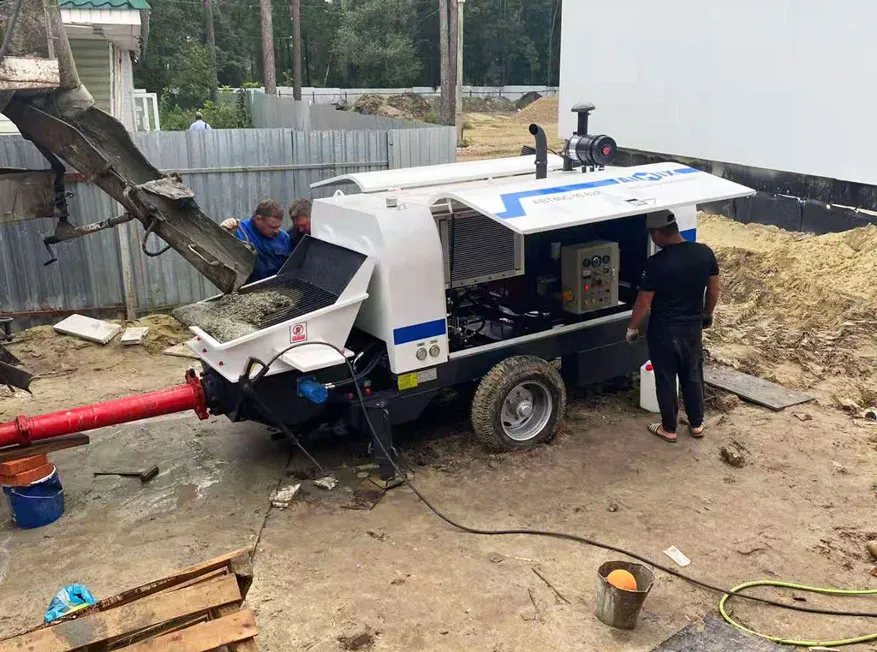 ABT40C diesel concrete pump in Russia