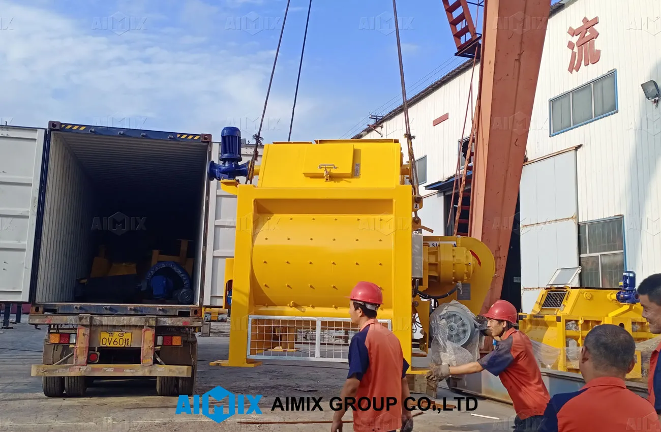 shipping pictures of twin-shaft mixer to Indonesia