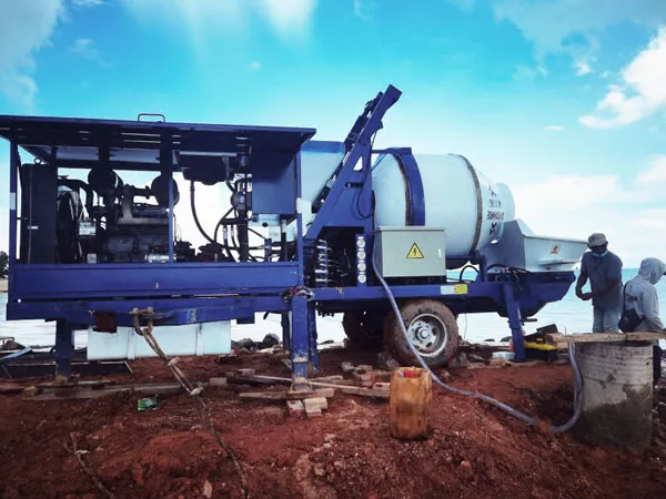 ABJZ40C diesel concrete mixer-pump in Bangka Indonesia