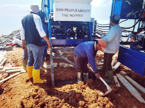 install diesel concrete mixer with pump in Indonesia