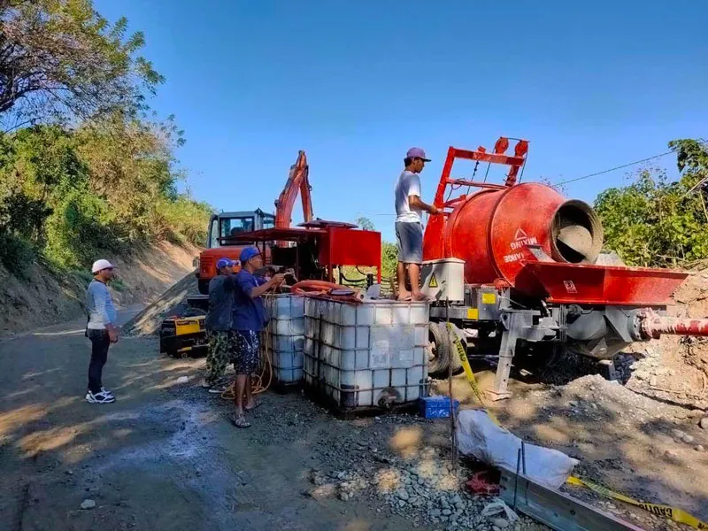 ABJZ40C concrete mixer pump for road repair