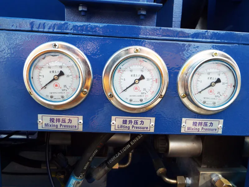 pressure gage of mixer pump