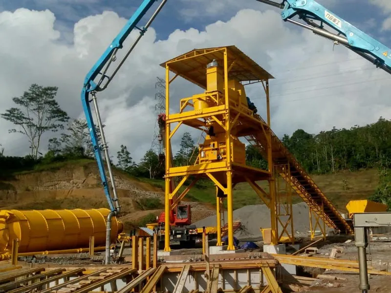 install AJ-90 belt conveyor batching plant