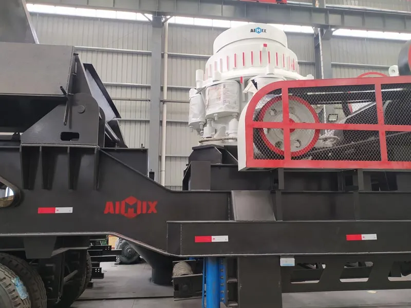 AIMIX mobile cone crusher plant
