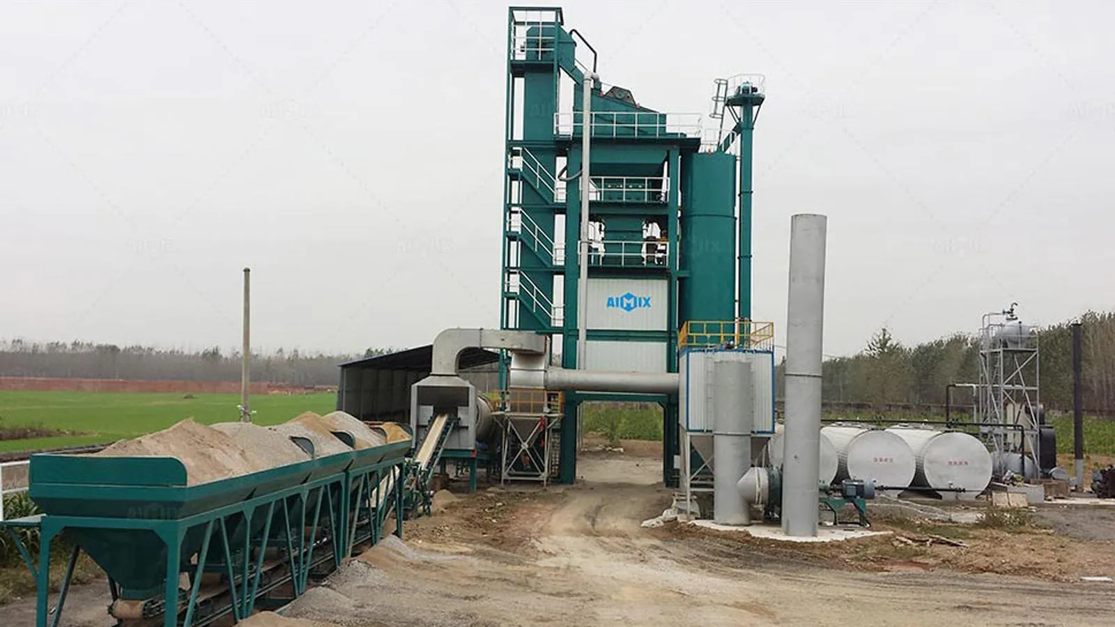 100tph Stationary Asphalt Batch Mixing Plant