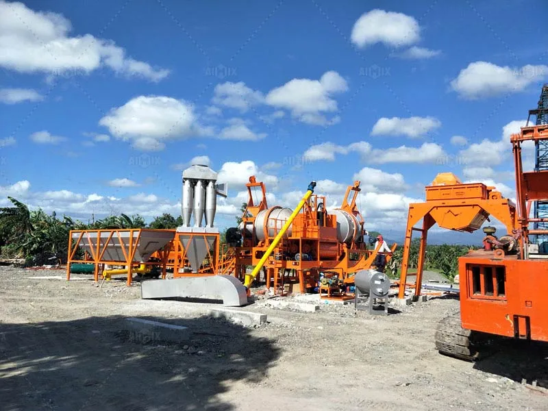 asphalt mixing plant on production