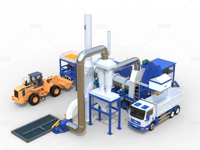continuous asphalt drum mix plant