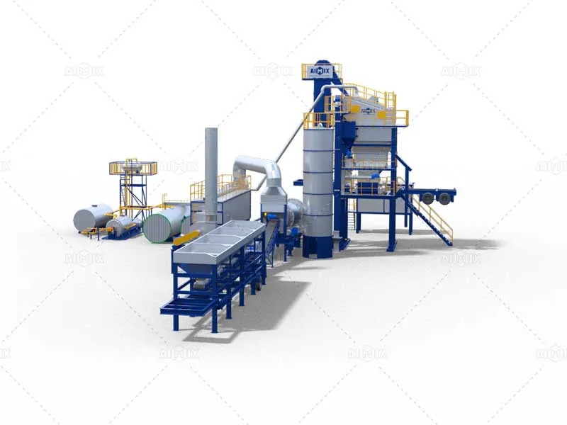 mobile asphalt batch mix plant