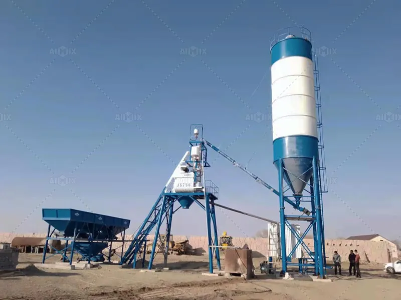 AJ 35 small ready mix concrete plant In Uzbekistan