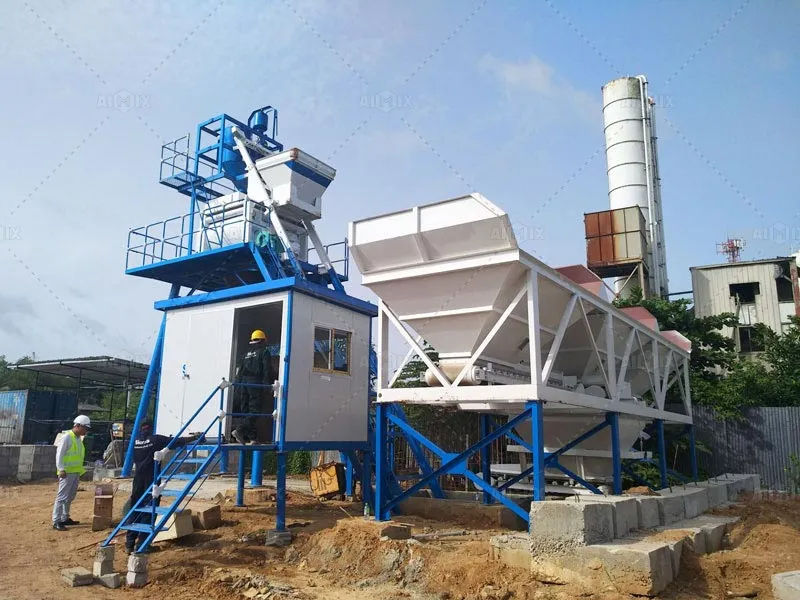 AJ50 rmc ready mix concrete batching plant
