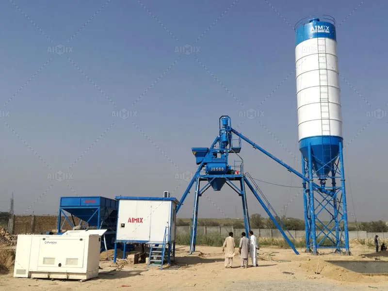 Install AJ 25 wet batching plant in Pakistan