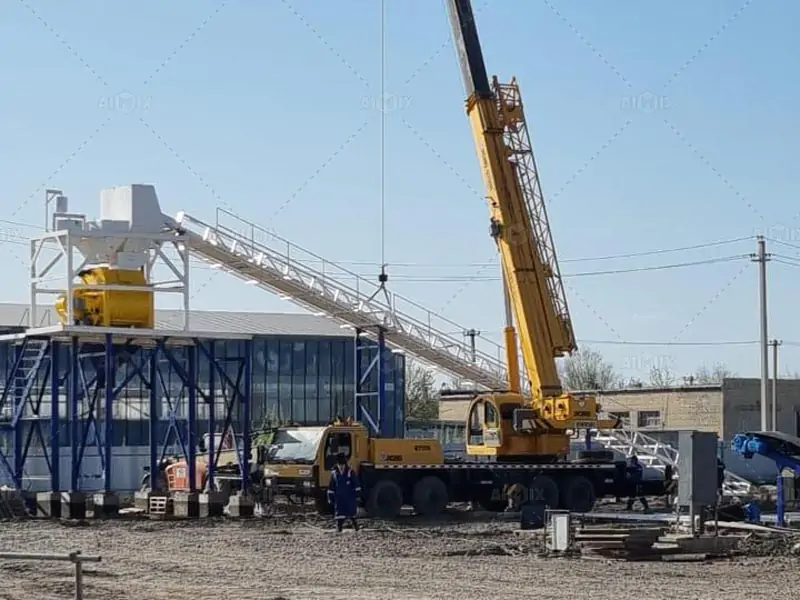 On-Site Guidance of aj60 batching plant