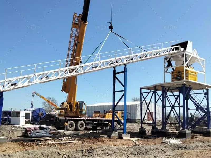 On-Site Guidance of aj60 concrete plant