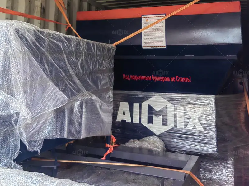 Packaging and Shipment of aj75 batching plant