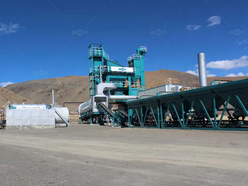 100 tph stationary asphalt batching plant