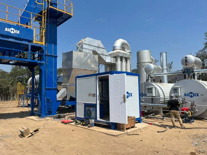 asphalt drum mix plant process