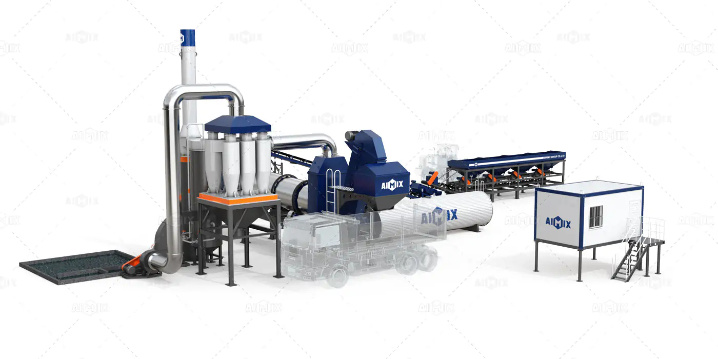stationary drum mix plant