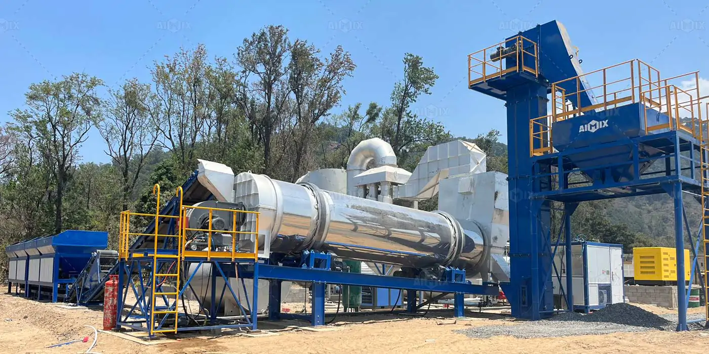 120tph stationary asphalt drum mixing plant in Guatemala