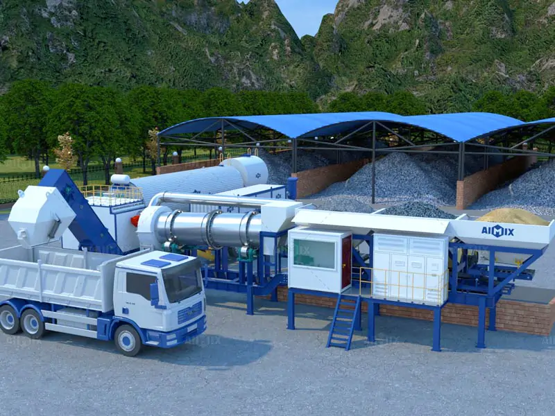 New Asphalt Batch Plant Portable Effect