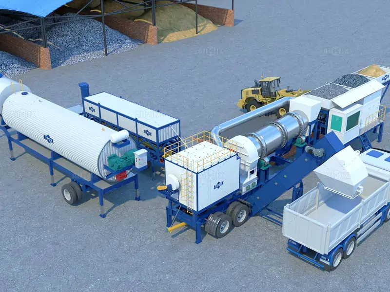 portable asphalt batch plant mobile AIMIX