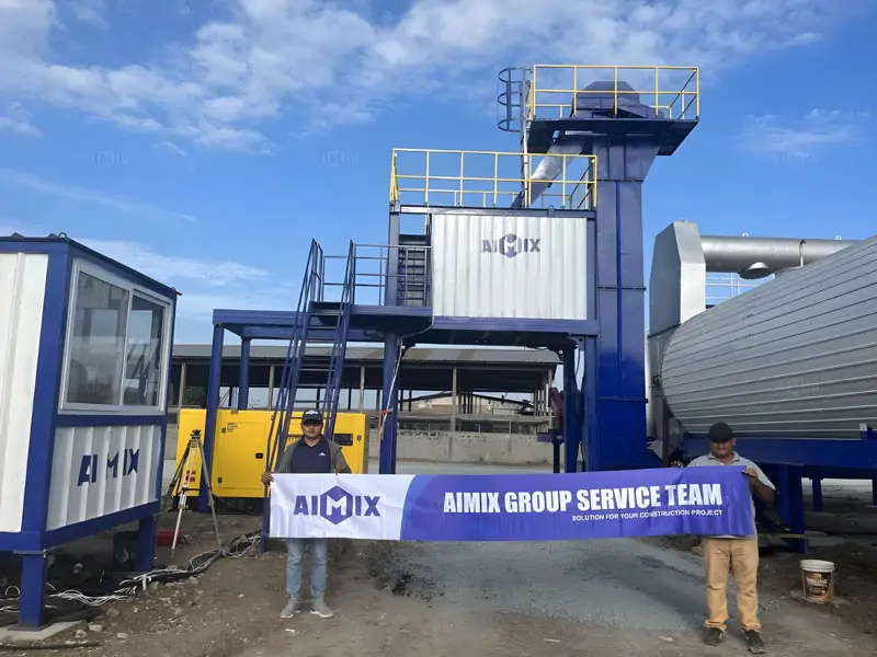 service team and customer