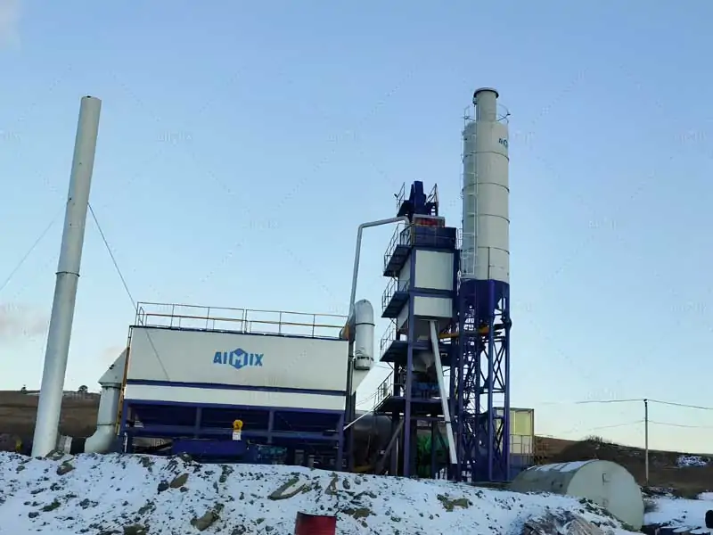 stationary 80 tph aspahlt plant for producing asphalt