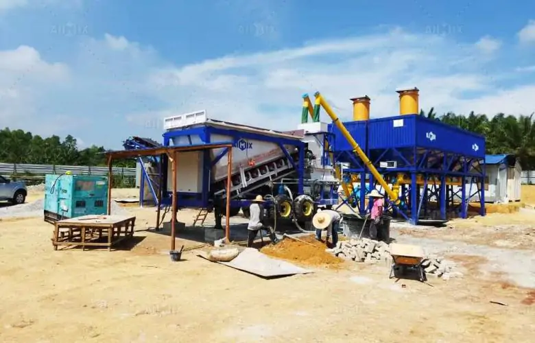 AJSY series compact batch plant for Malaysia