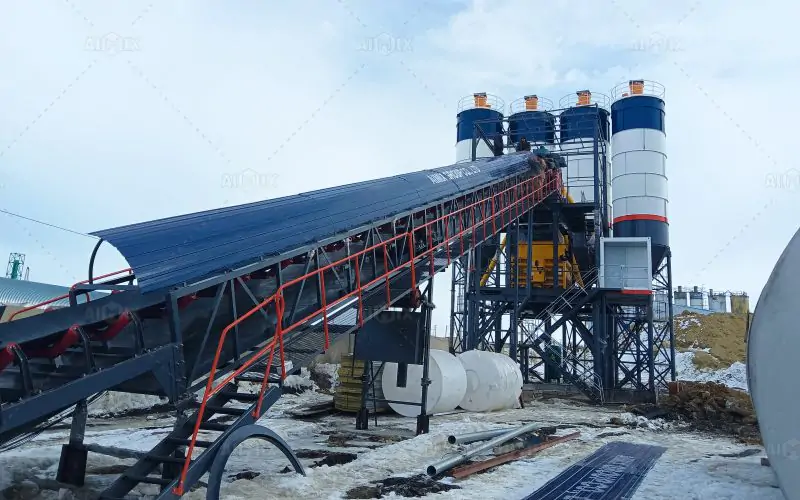stationary type concrete batching plant for Malaysia
