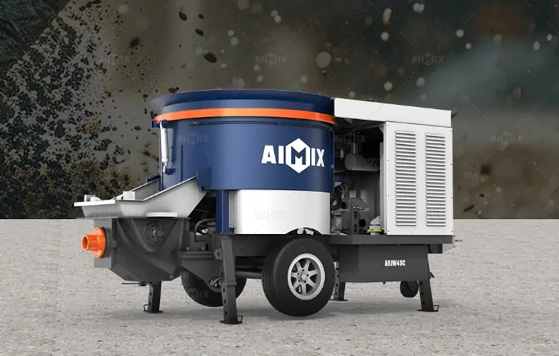 New Type Pan Mixer Concrete Pump from Aimix Concrete Pump Company
