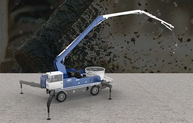 Wheel Chassis New Type Boom Concrete Pump From Aimix Concrete Pump Manufacturer
