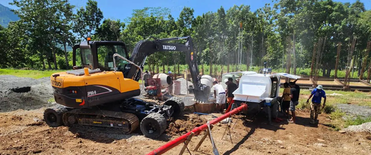 abt40c Foundation Construction Trailer Type Concrete Pump Indonesia