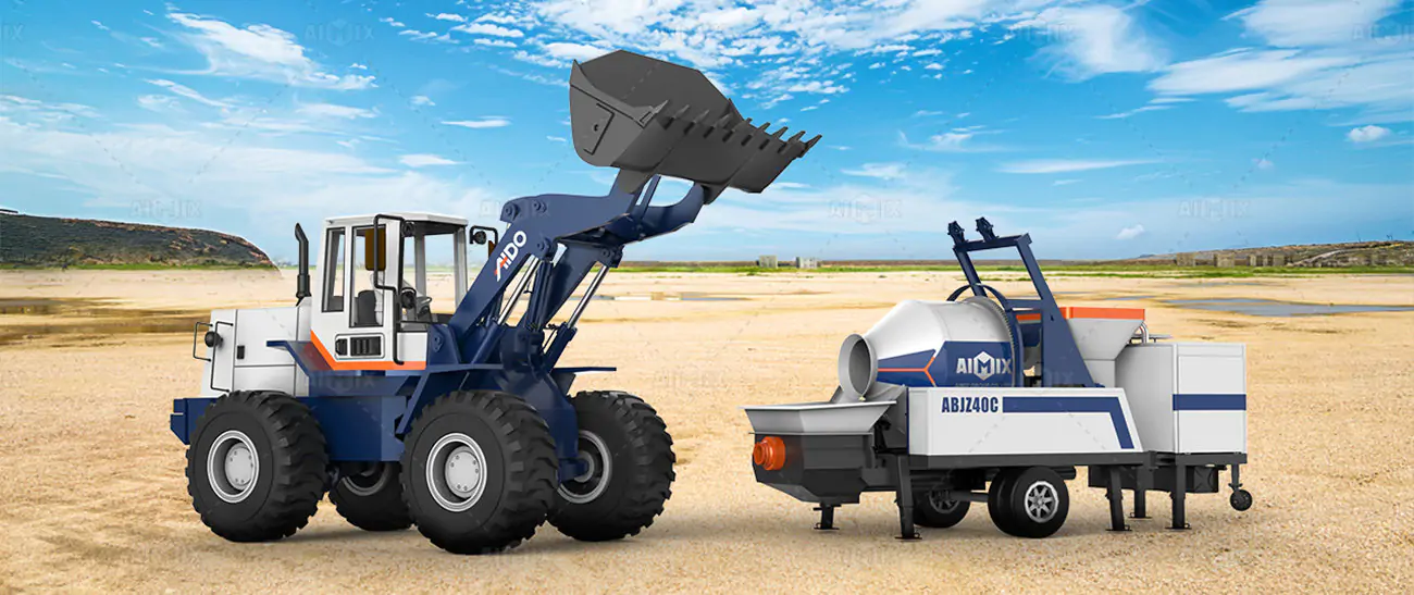 loader and concrete mixing pump indonesia solution