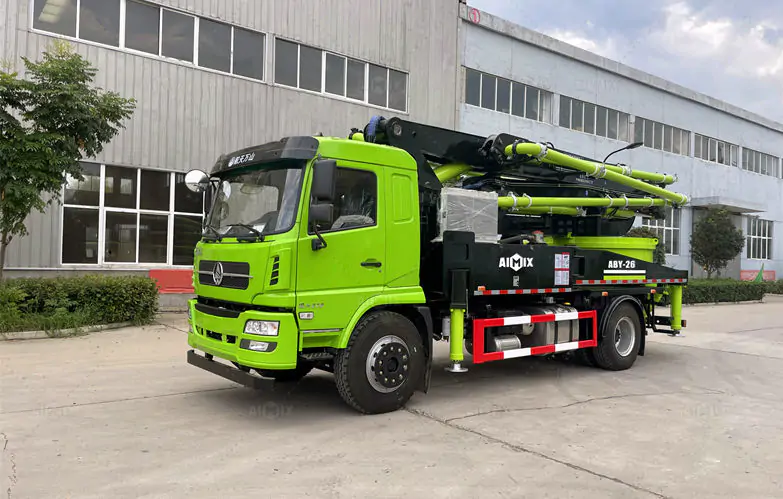 26 m Truck Chassis Kind Small Concrete Boom Pump