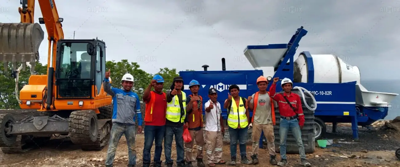 ABJZ40C Small Concrete Mixer Pump for Indonesia Seaside
