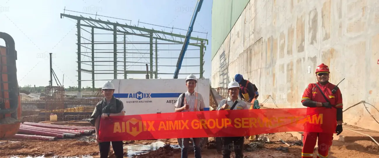 ABT30C Trailer Concrete Pump Small Size for Building Construction in Indonesia