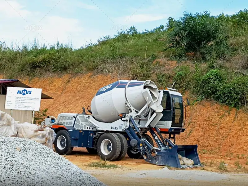 AS-3.5 concrete self loading mixer machine