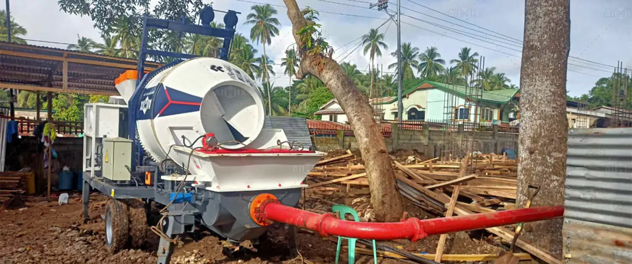 Small Concrete Mixer Pump for Mortar Spraying in the Philippines